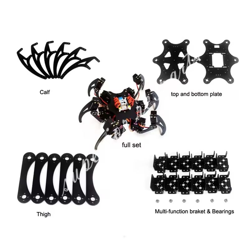 Diy Robot Electronics Kit - 18 DOF Aluminium Hexapod Spider Bracket