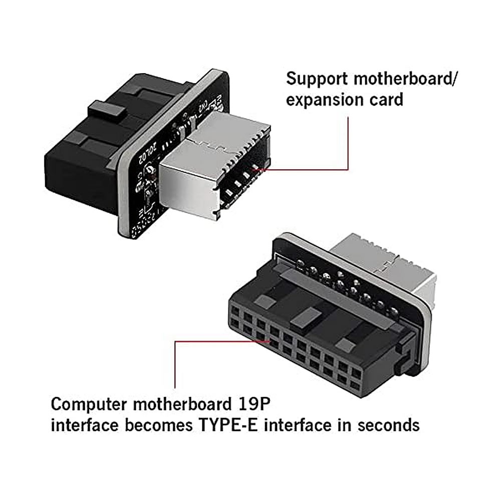 Male Female Header Pin - USB 3.0 19/20Pin to Type E