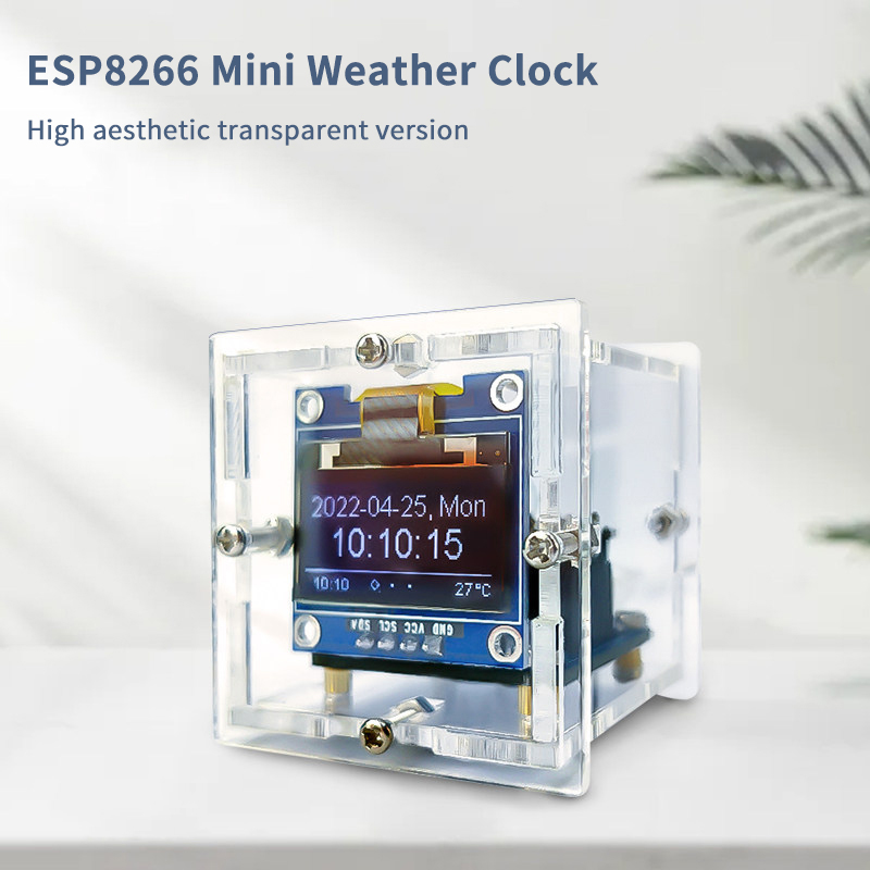 ESP8266 Mini Weather Clock Kit - Diy Electronics Project Kit ulasan dan harga