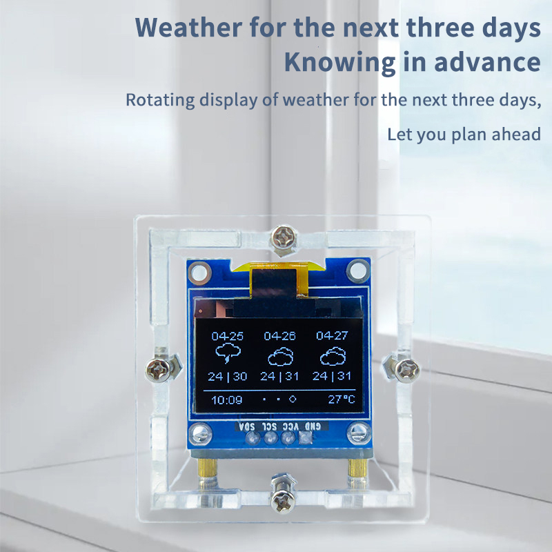 ESP8266 Mini Weather Clock Kit - Diy Electronics Project Kit ulasan dan harga