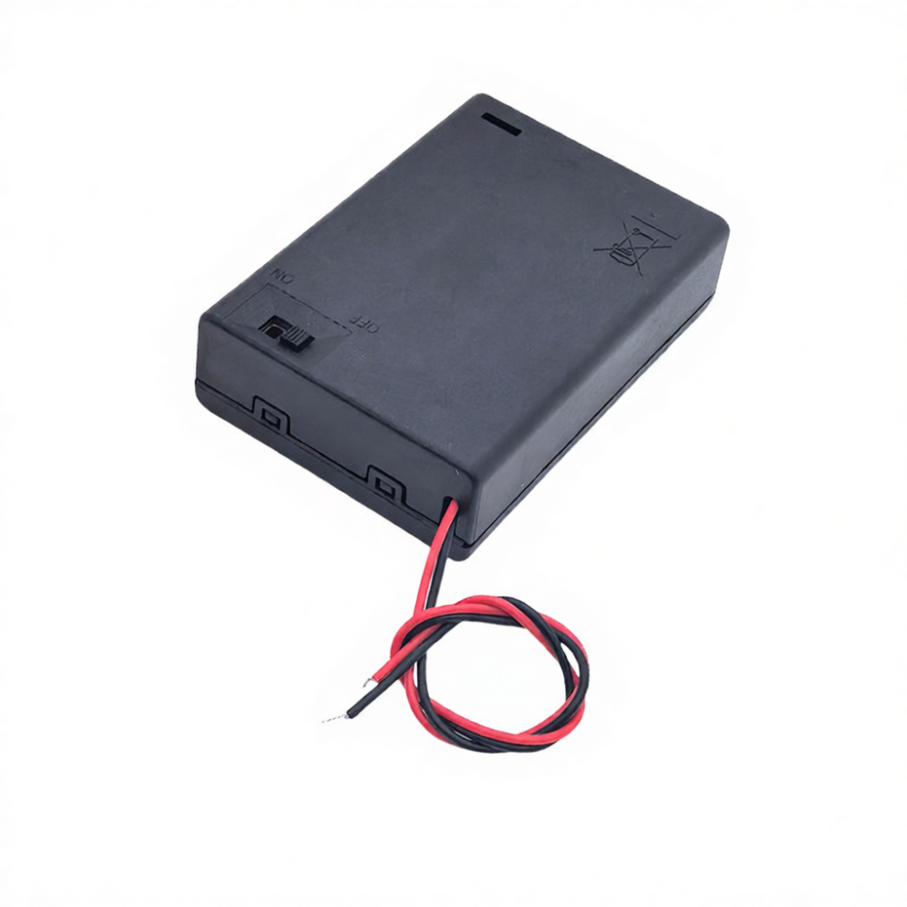 AA Battery Holder Box With Cov - Diy Electronics Holder ulasan dan harga