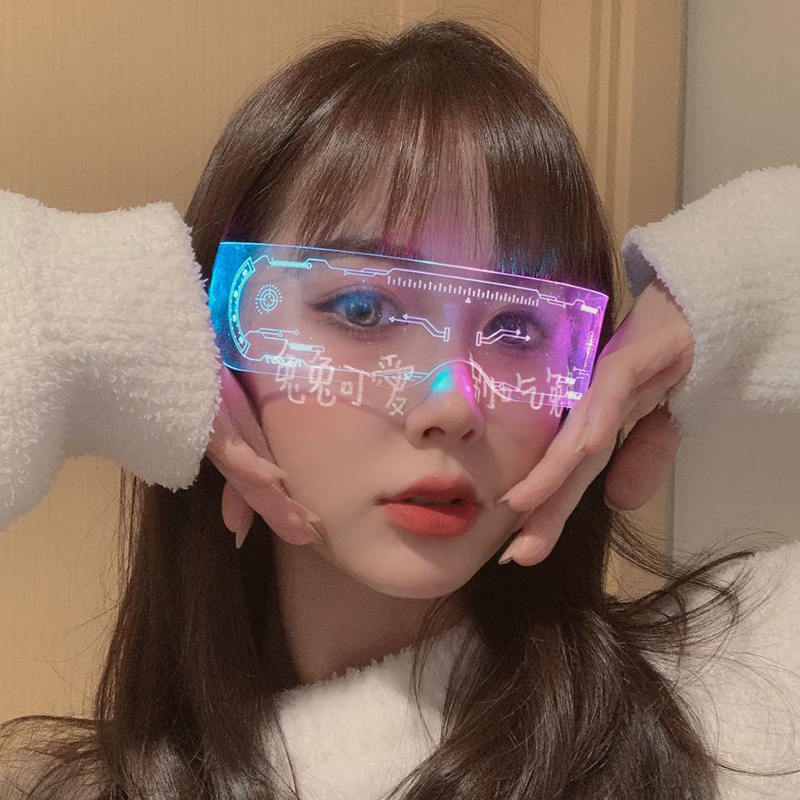 LED Luminous Colorful Sunglass - Diy Halloween Electronics ulasan dan harga
