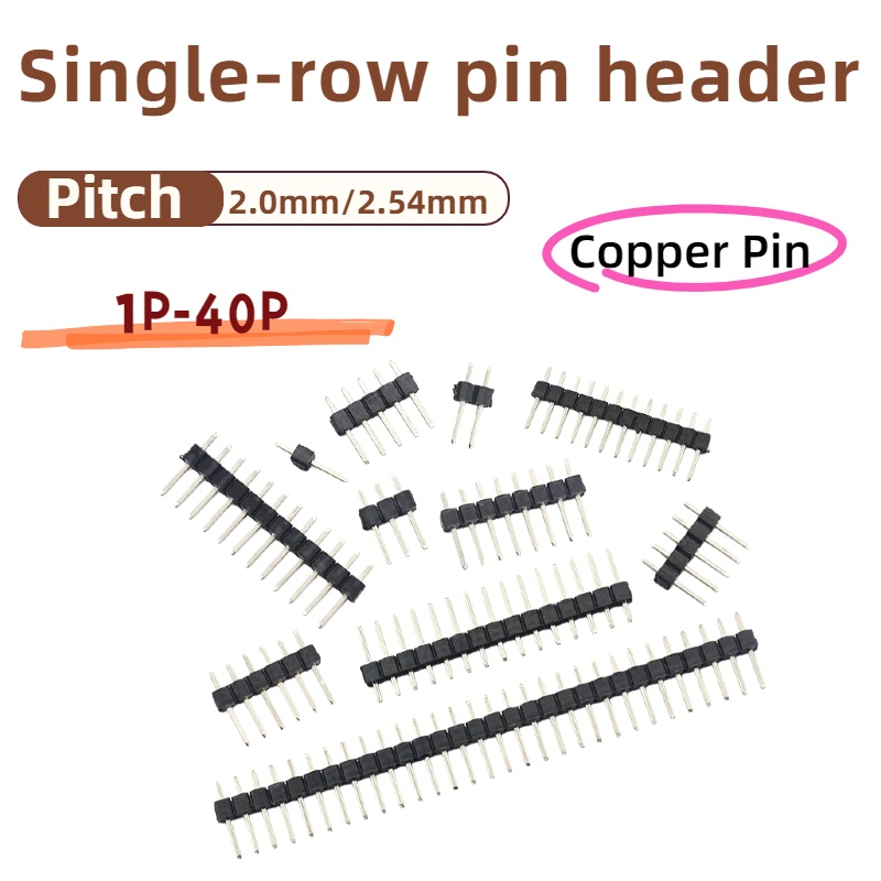 10PCS,2.54mm Pitch Single/Dual - Male Female Header Pin ulasan dan harga