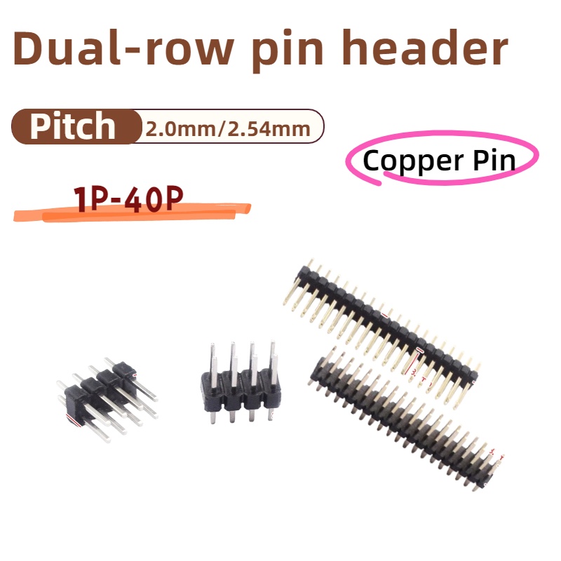 10PCS,2.54mm Pitch Single/Dual - Male Female Header Pin ulasan dan harga
