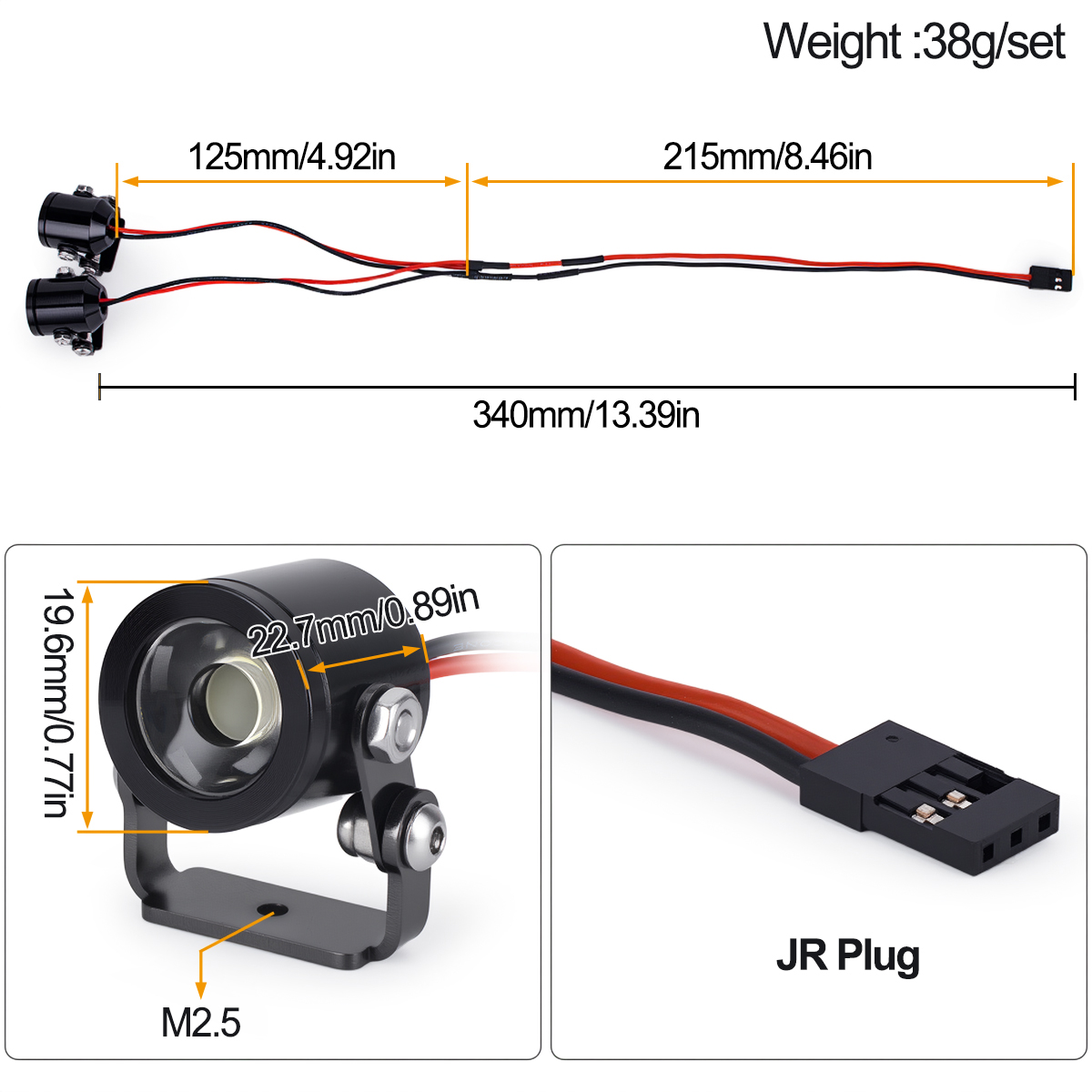 RC Car LED Light Headlight Spo - Diy Rc Electronics ulasan dan harga