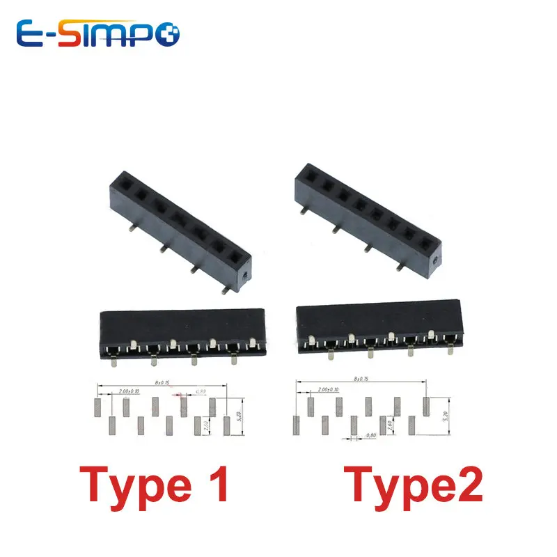 10pcs 2.0mm Pitch SMD 1*3P4P5P - Male Female Header Pin ulasan dan harga