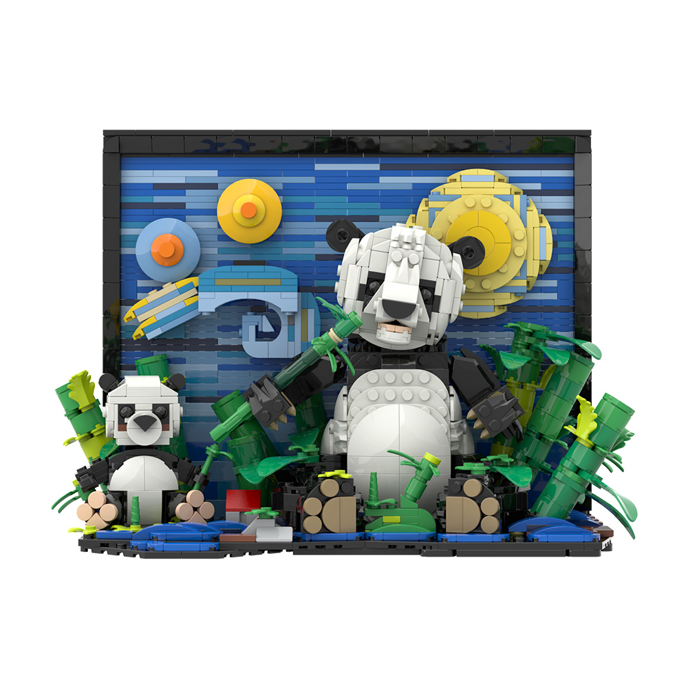 Gobricks MOC VanS Panda Buildi - Diy Electronics Art ulasan dan harga