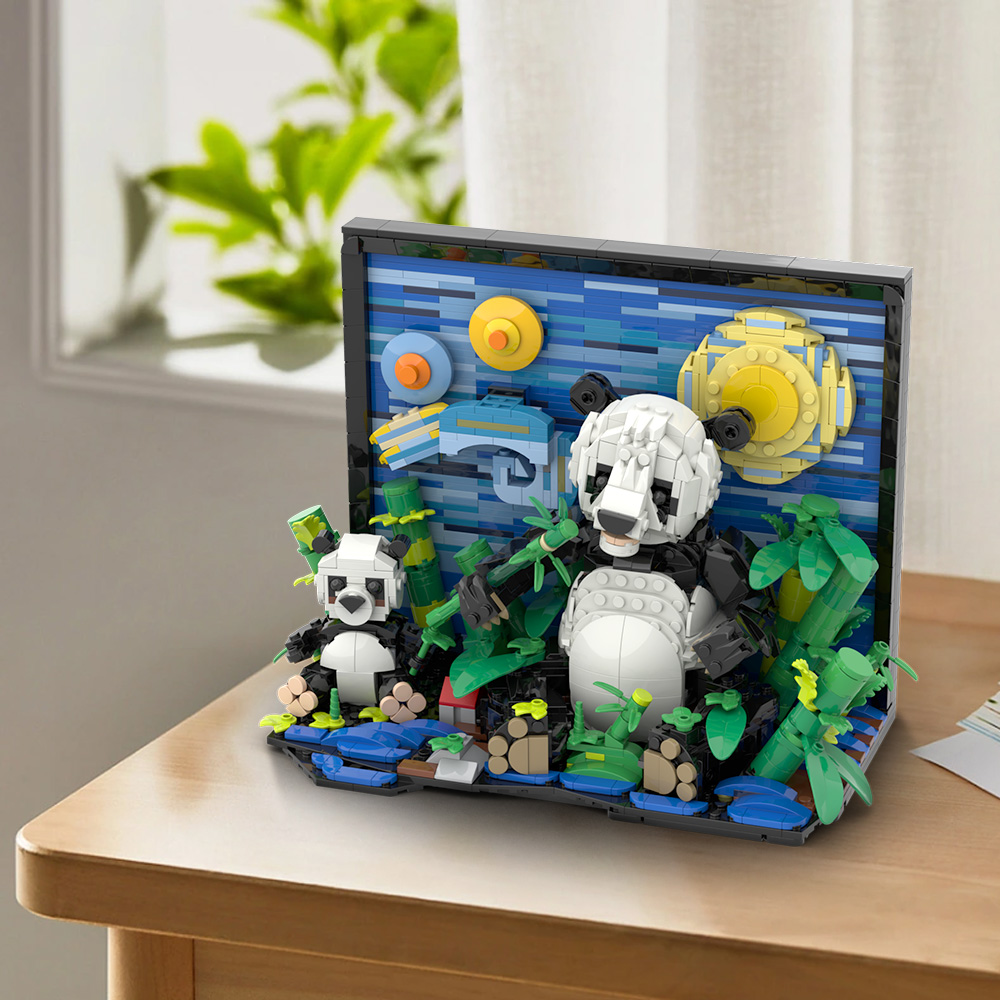 Gobricks MOC VanS Panda Buildi - Diy Electronics Art ulasan dan harga
