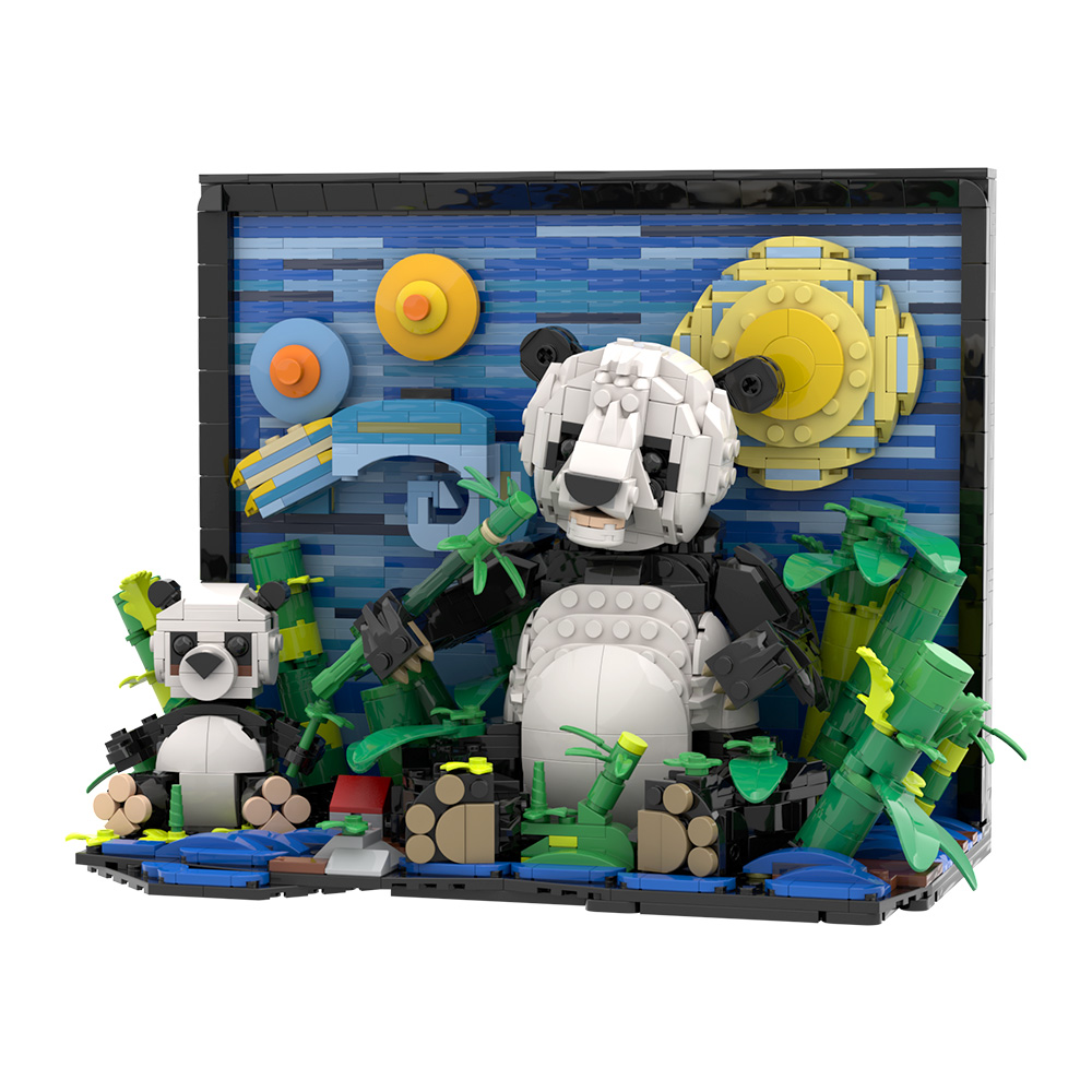 Gobricks MOC VanS Panda Buildi - Diy Electronics Art ulasan dan harga