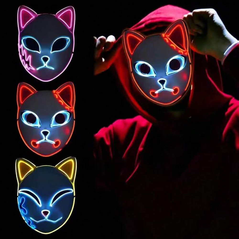 Halloween Neon Glow Mask Cospl - Diy Halloween Electronics ulasan dan harga