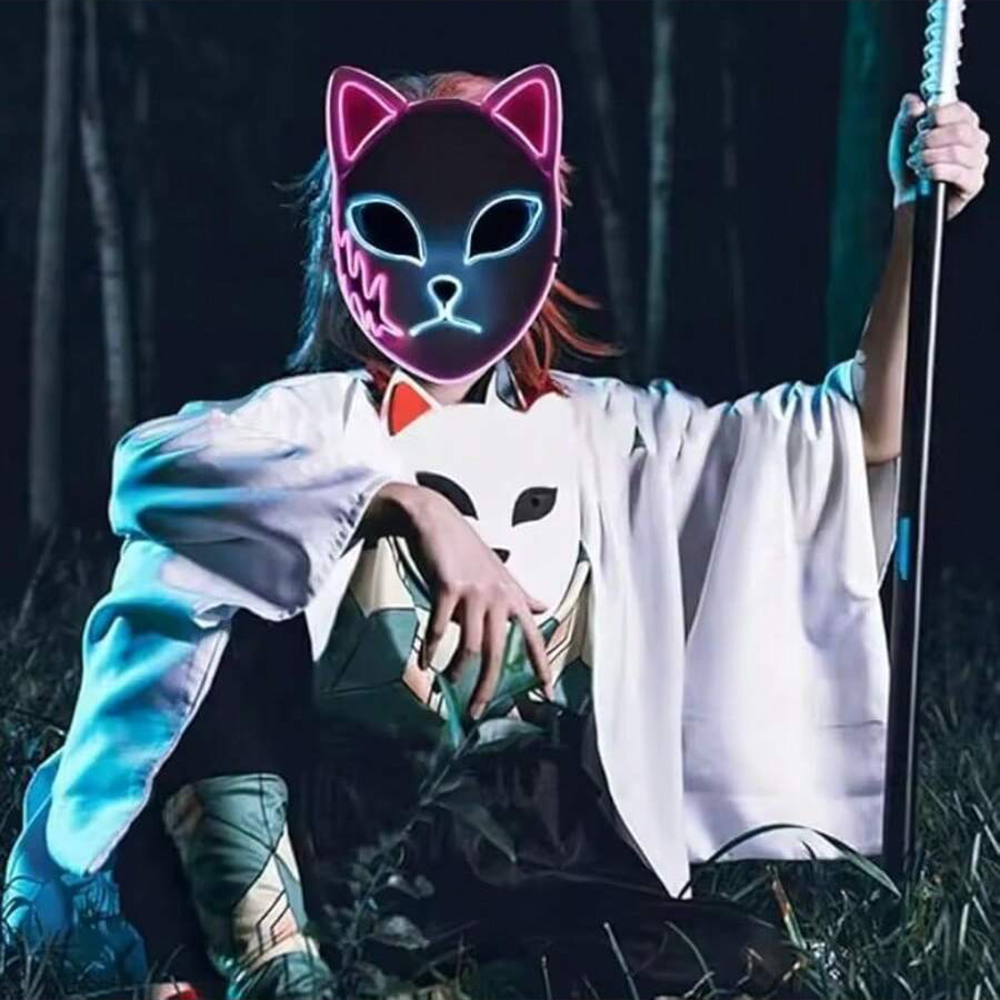 Halloween Neon Glow Mask Cospl - Diy Halloween Electronics ulasan dan harga