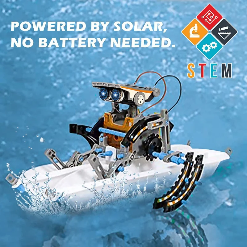 13-in-1 Solar Powered Robot Ki - Diy Robot Electronics Kit ulasan dan harga