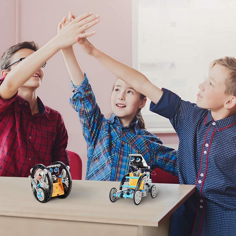 13-in-1 Solar Powered Robot Ki - Diy Robot Electronics Kit ulasan dan harga