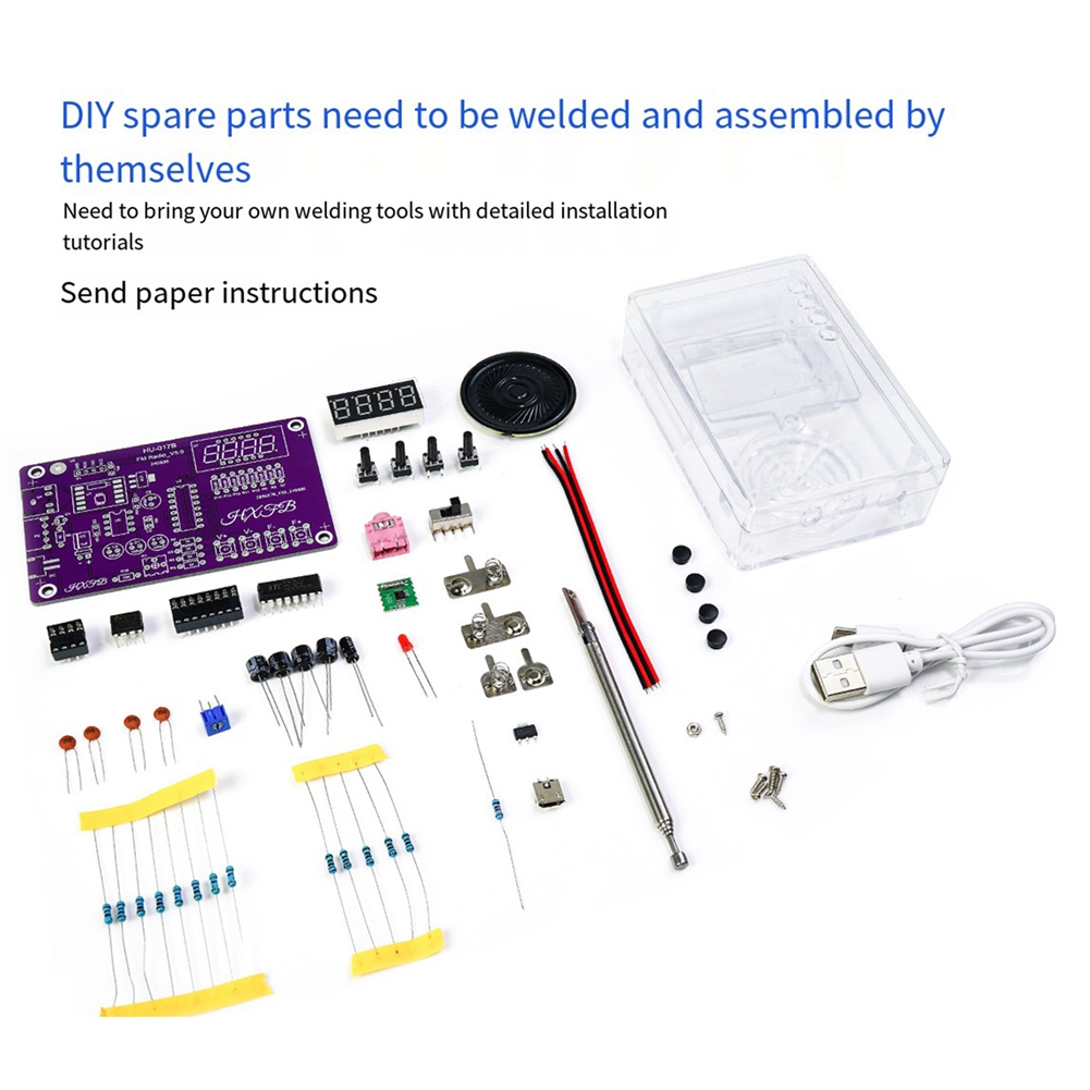 A72Z New HU-017B DIY FM Radio  - Diy Electronics Project Kit ulasan dan harga