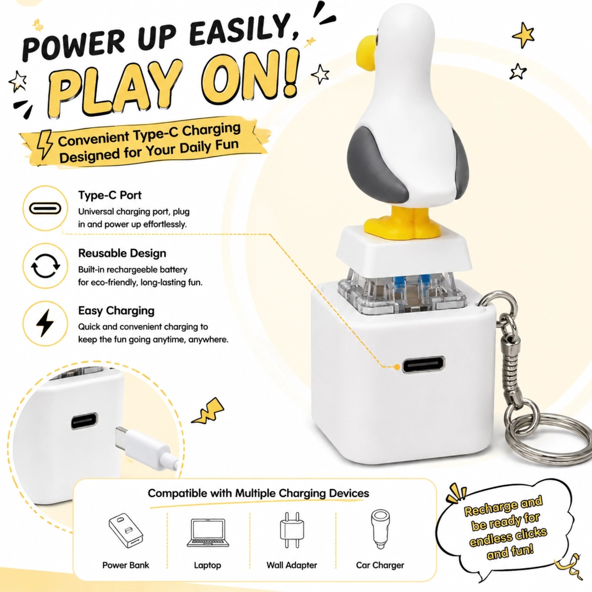 1pc Seagull Mine Sound Button  - Diy Halloween Electronics ulasan dan harga