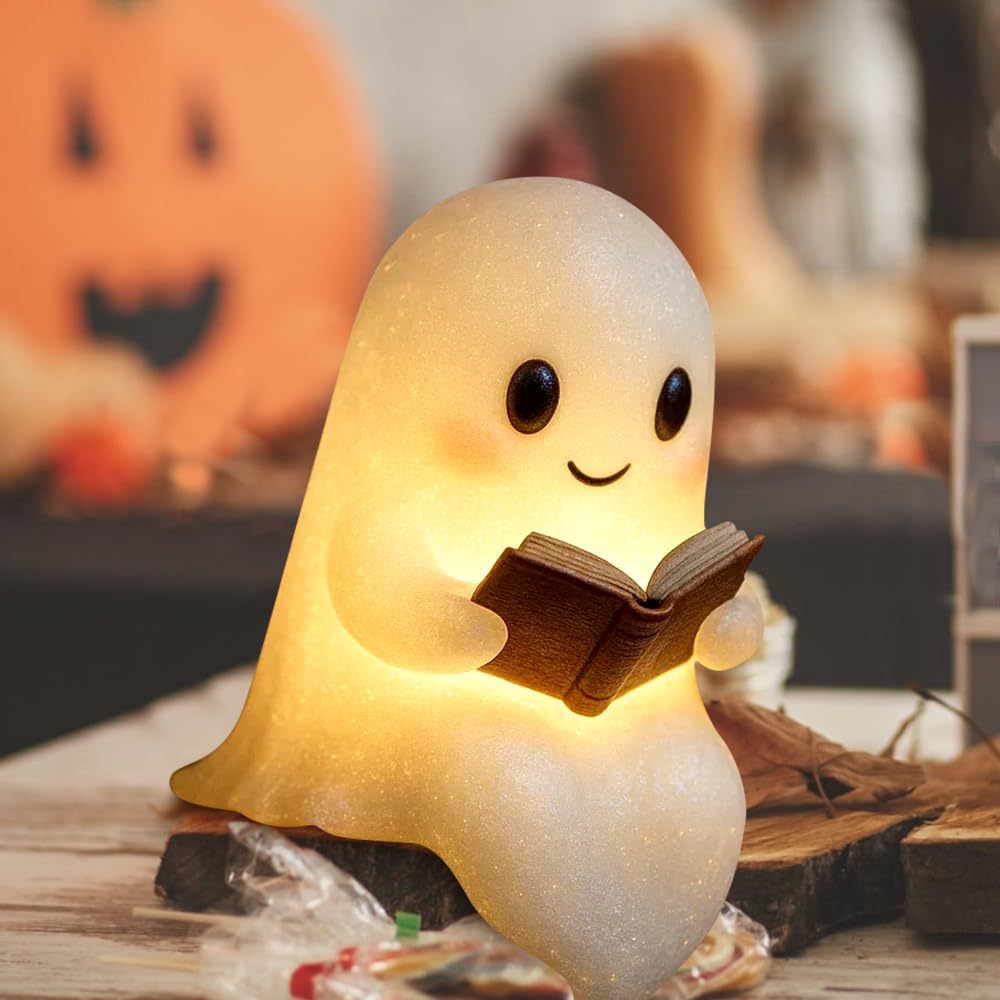 New Cute Ghost Reading Book La - Diy Halloween Electronics ulasan dan harga