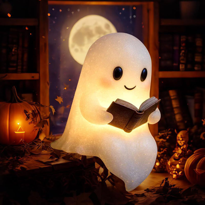 New Cute Ghost Reading Book La - Diy Halloween Electronics ulasan dan harga