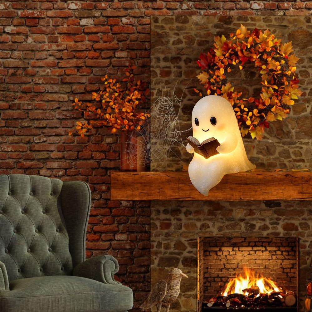 New Cute Ghost Reading Book La - Diy Halloween Electronics ulasan dan harga