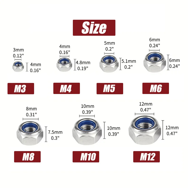 40-220 Pieces of Nylon Lock Nu - Diy Electronics India ulasan dan harga