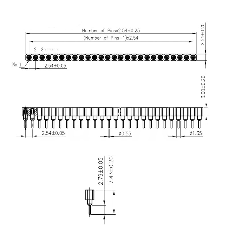 Javino 5/20/50Pcs 1x40 Pin Con - Male Female Header Pin ulasan dan harga