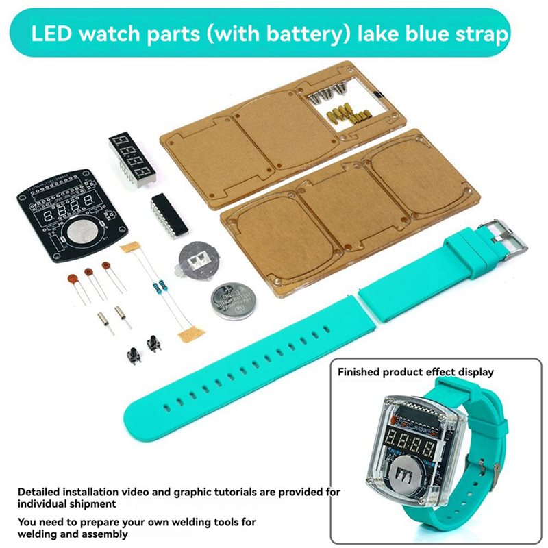 2X DIY Watch LED Watch Electro - Diy Electronics Project Kit ulasan dan harga