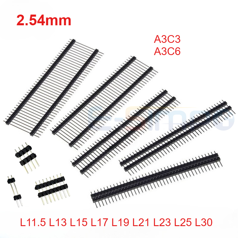 50pcs 2.54mm Gold Single Row D - Male Female Header Pin ulasan dan harga
