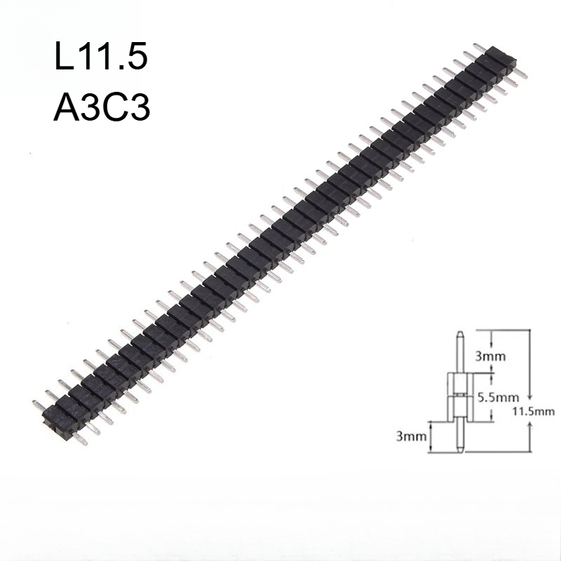 50pcs 2.54mm Gold Single Row D - Male Female Header Pin ulasan dan harga
