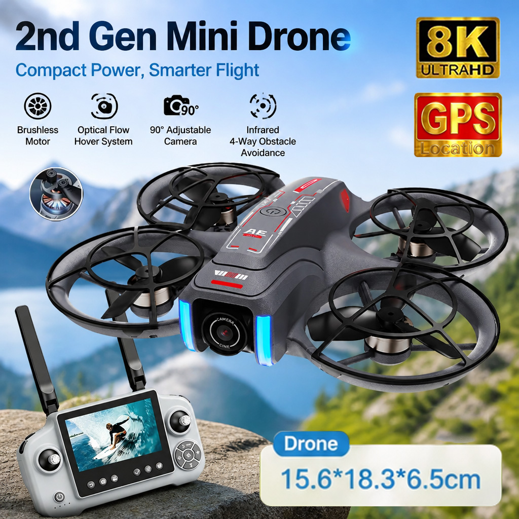 AE21 Mini Drone Toy 8K HD Dual - Diy Rc Electronics ulasan dan harga