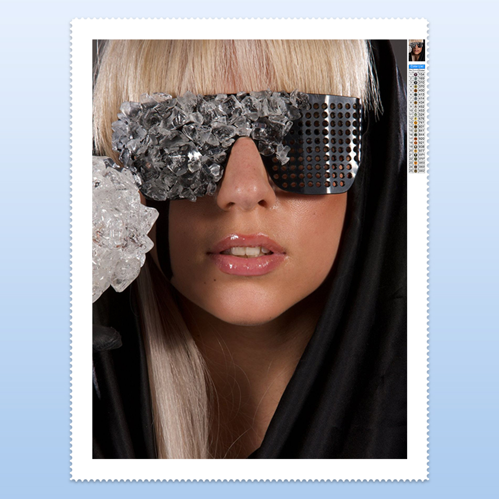 L-Lady G-Gaga Diamond Painting - Diy Electronics Art ulasan dan harga