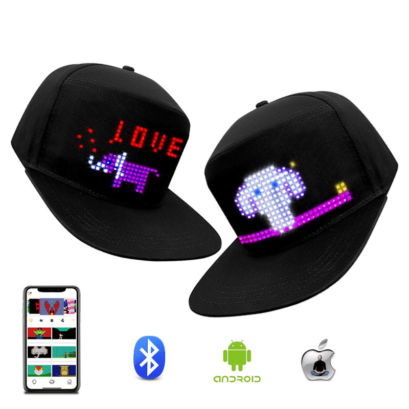 Smart LED Light Display Hat DI - Diy Electronics Logo ulasan dan harga