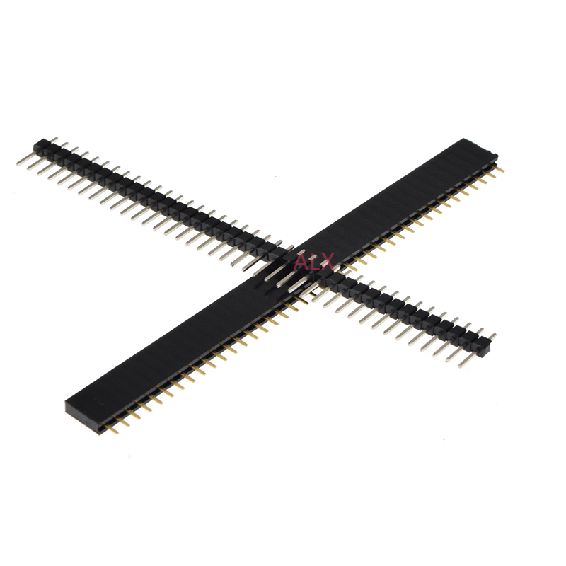 5/10Pcs 2.54mm 40 Pin 1x40 2X4 - Male Female Header Pin ulasan dan harga