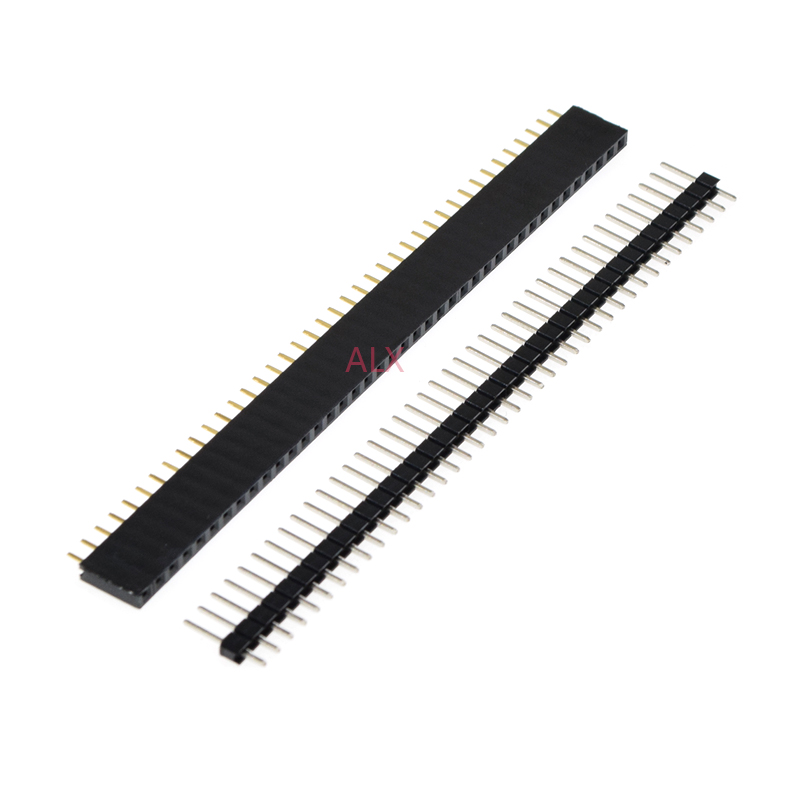 5/10Pcs 2.54mm 40 Pin 1x40 2X4 - Male Female Header Pin ulasan dan harga