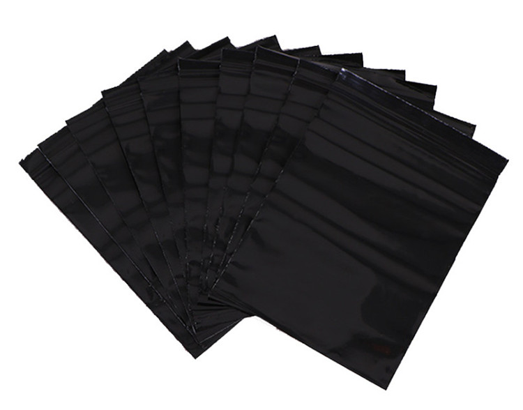100PCS Black PE Plastic Ziploc - Diy Electronics Logo ulasan dan harga