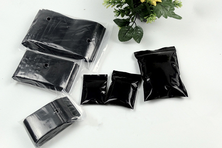 100PCS Black PE Plastic Ziploc - Diy Electronics Logo ulasan dan harga