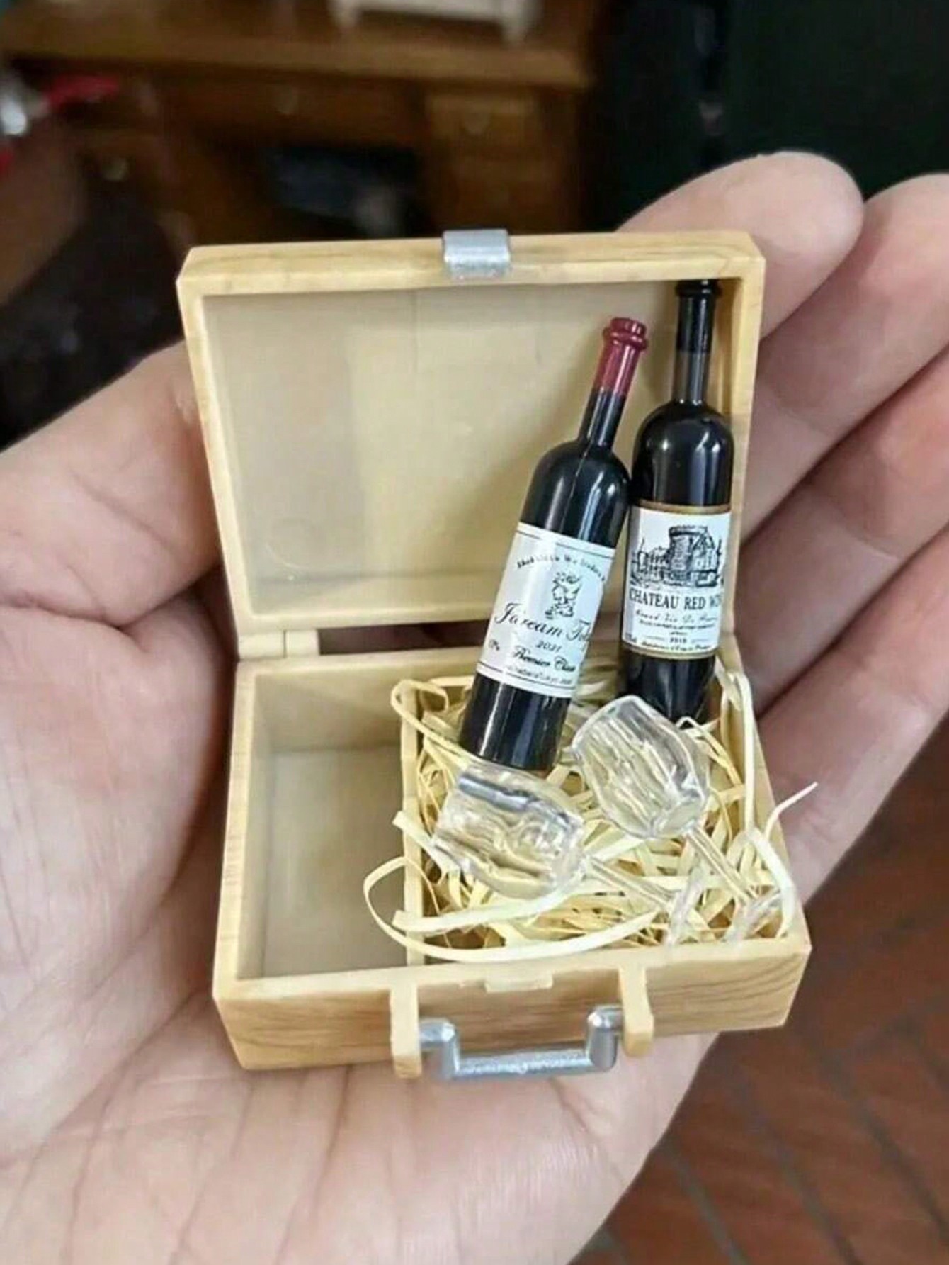 Dollhouse Mini Wine Champagne  - Diy Electronics Housing ulasan dan harga