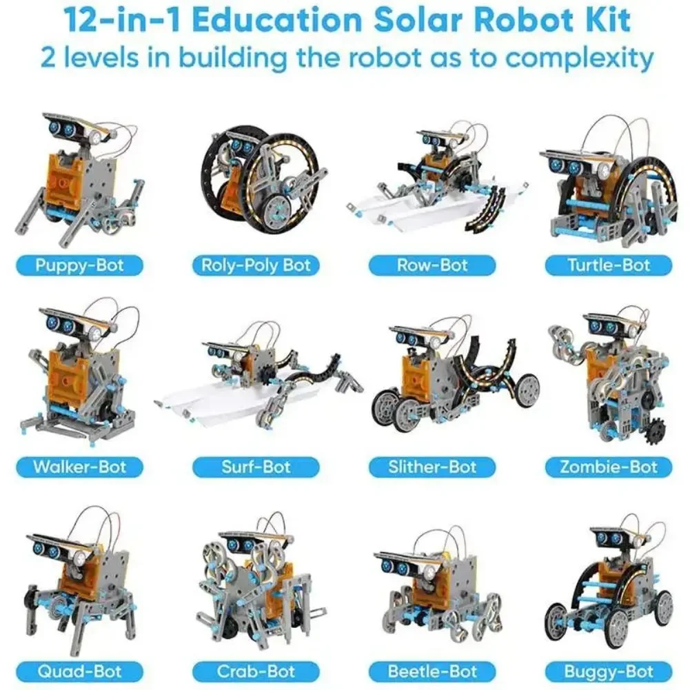 13 in 1 Solar Powered Robot Sc - Diy Robot Electronics Kit ulasan dan harga