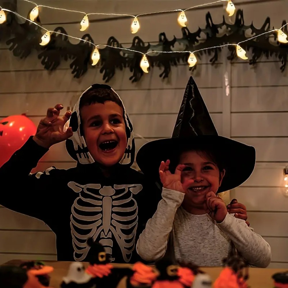 1PC LED Ghost String Lights Fe - Diy Halloween Electronics ulasan dan harga
