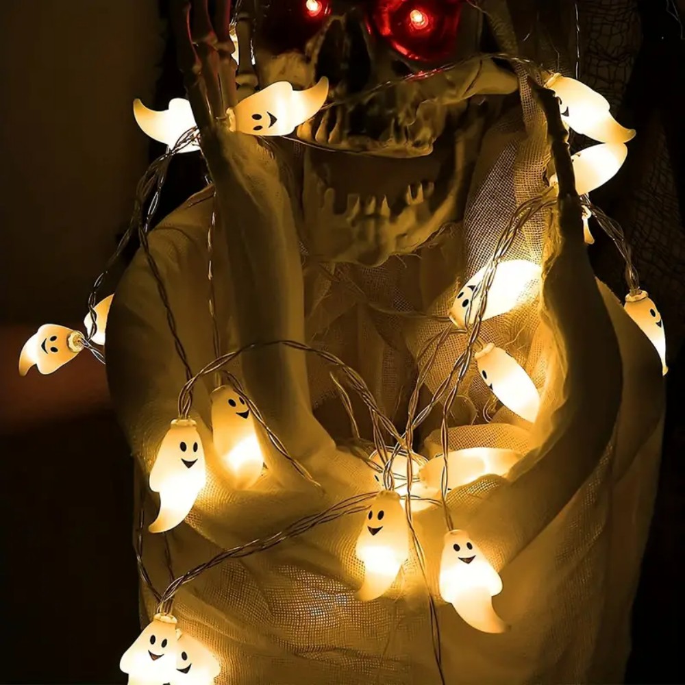 1PC LED Ghost String Lights Fe - Diy Halloween Electronics ulasan dan harga