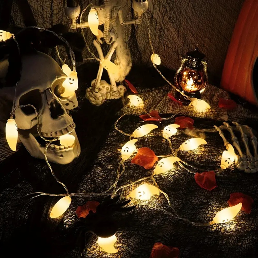 1PC LED Ghost String Lights Fe - Diy Halloween Electronics ulasan dan harga