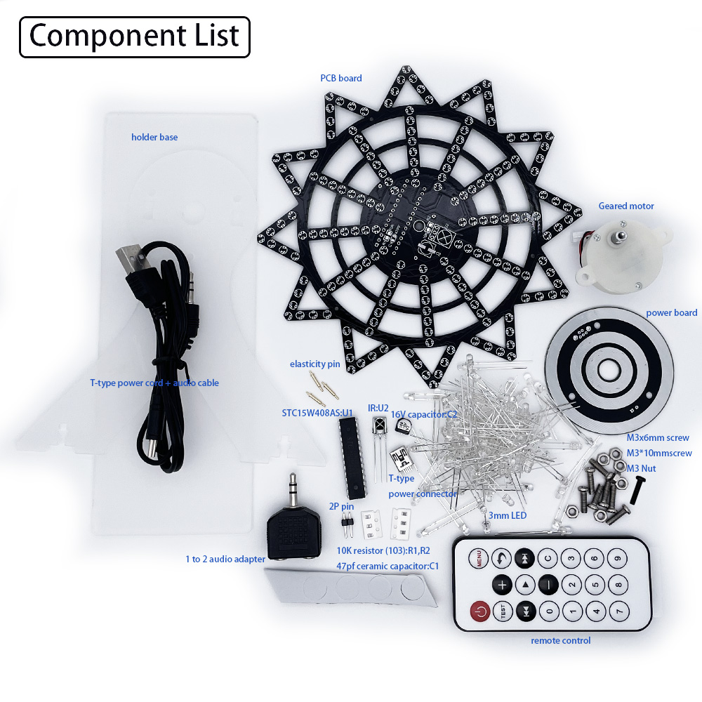 DIY electronic kit LED rotatin - Diy Electronics India ulasan dan harga